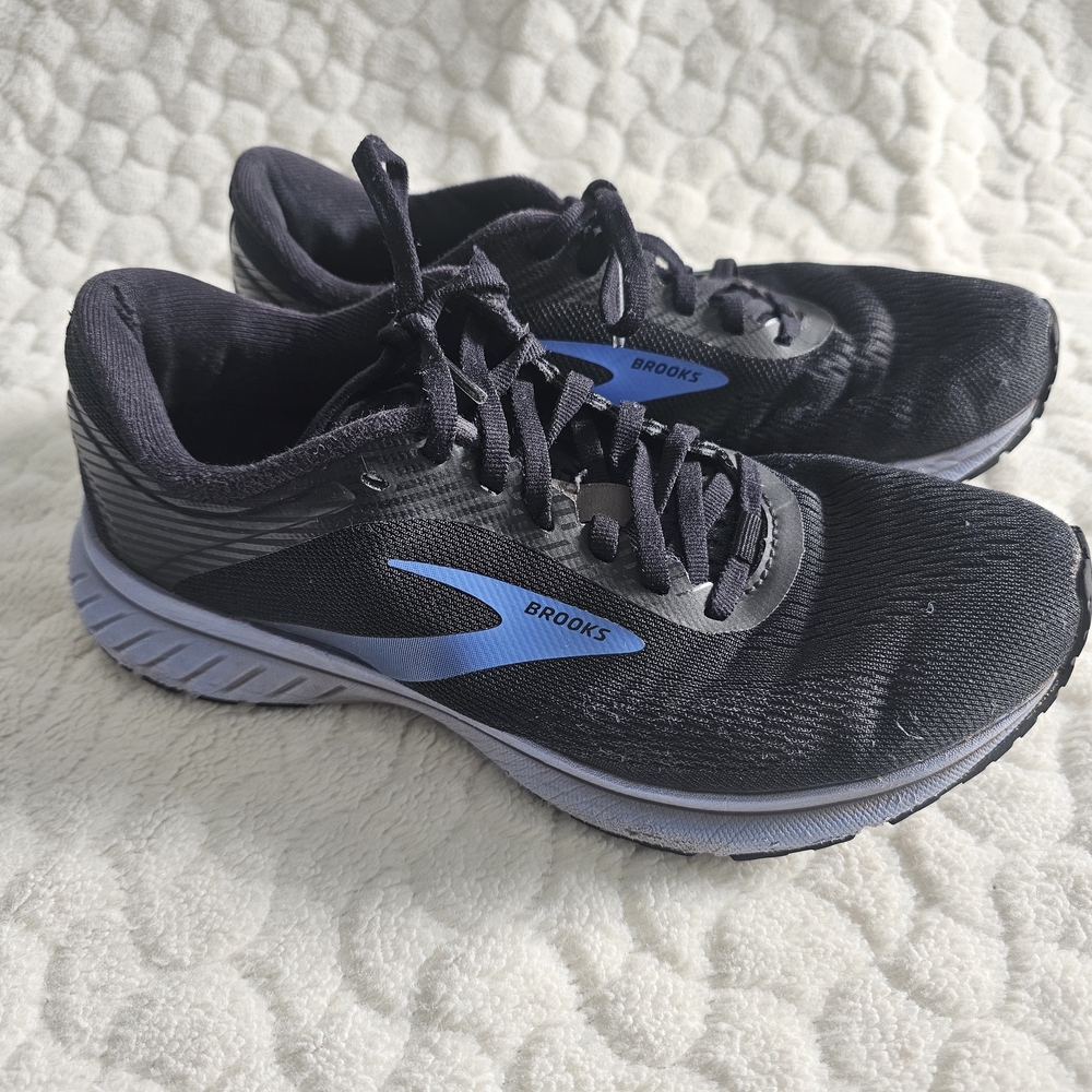 Brooks Black and Blue Athletic Shoes